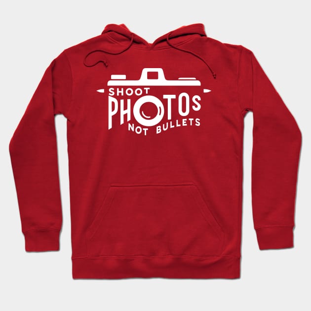 Shoot photos not bullets Camera 35mm Hoodie by PrintSoulDesigns